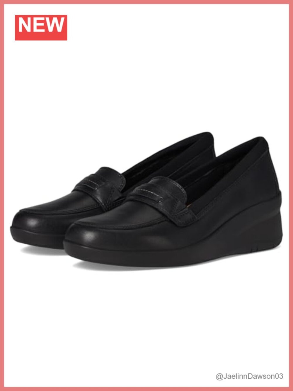 Leather Loafers Women's Slip-Ons Cushioned Wedge Heel Casual Office Shoes